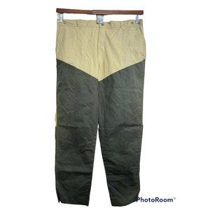 McAlister Upland Hunting Brush Pants 48x36 Unhemmed Khaki and Green Wax Canvas